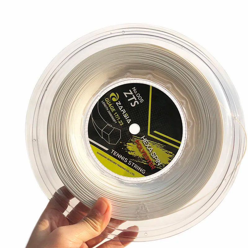 1 Reel 200M Genuine Brand ZARSIA Hexagon tennis String Reel tennis string,made in taiwan,Hex spin polyester strings