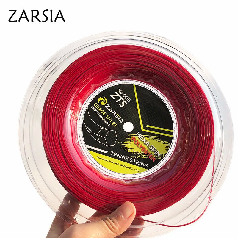 1 Reel 200M Genuine Brand ZARSIA Hexagon tennis String Reel tennis string,made in taiwan,Hex spin polyester strings