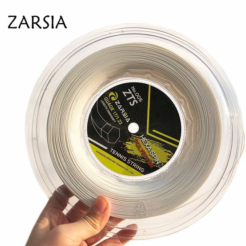 1 Reel 200M Genuine Brand ZARSIA Hexagon tennis String Reel tennis string,made in taiwan,Hex spin polyester strings