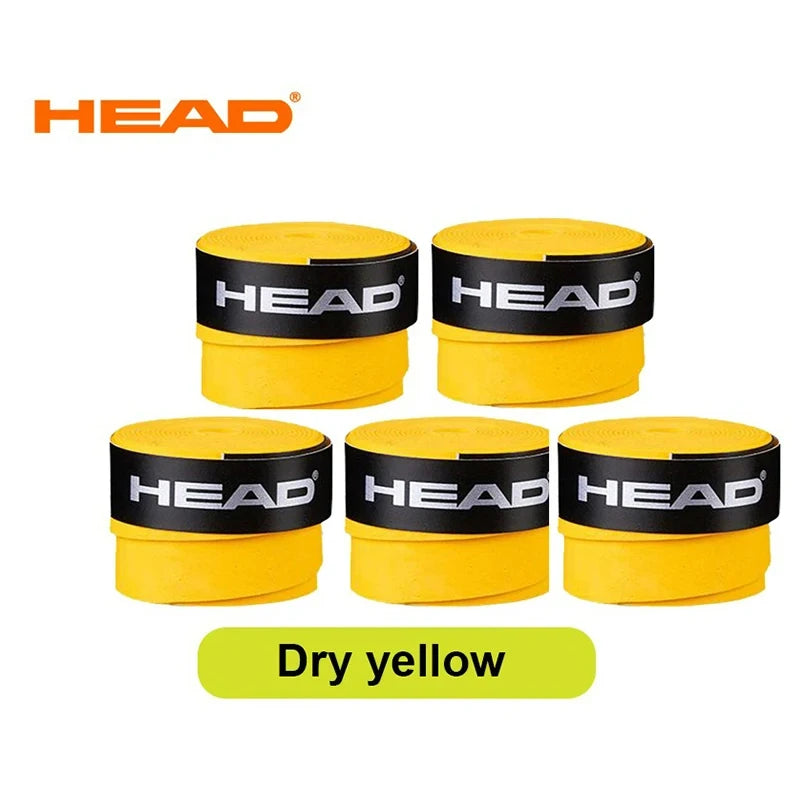 12 Pcs HEAD Original Tennis Overgrip PU Dry Feel Badminton Grips Anti Slip Sweat Absorption Padel Racket Tape Tennis Accessories