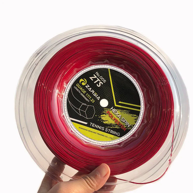 1 Reel 200M Genuine Brand ZARSIA Hexagon tennis String Reel tennis string,made in taiwan,Hex spin polyester strings