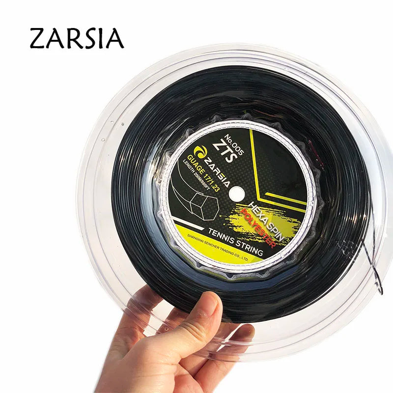 1 Reel 200M Genuine Brand ZARSIA Hexagon tennis String Reel tennis string,made in taiwan,Hex spin polyester strings