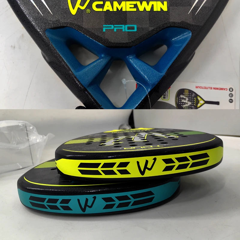 Camewin Carbon 18k Padel Racket Professional Tennis Racket 18k Carbon Fiber Paddle Shovel Mens Woman Fashion Beach Tennis Bag