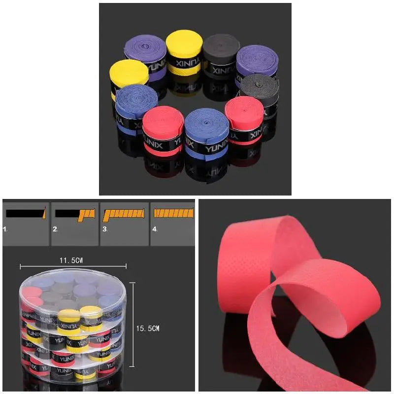 60pcs Sweatbands Tape For Fishing Rods Badminton Grips  Tennis Racket Dumbbell 60 Pcs Sweatbands Tape