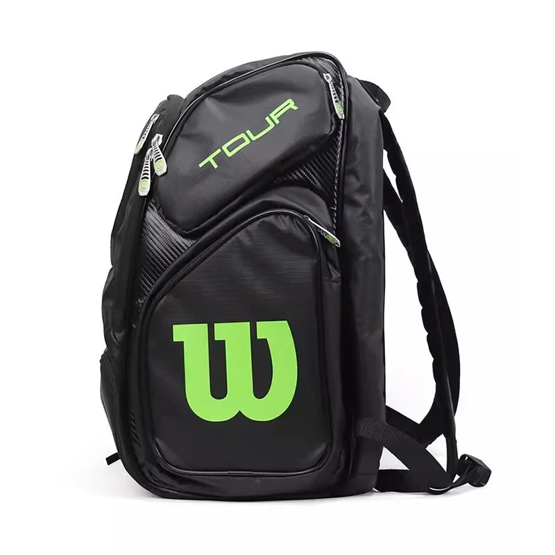 Wilson Tennis Paddle Backpack Squash Badminton Racket Bag Padel Racquetball Carrying Handbag Man Large Capacity Sports Bags