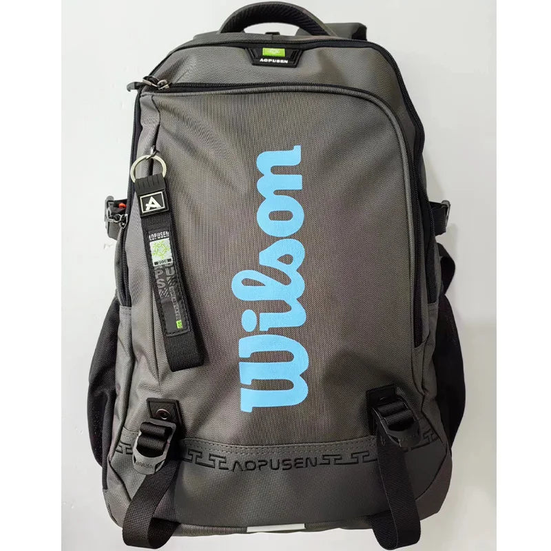 Genuine WILSON Tennis Bag Tour Team Tennis Racket Backpack Male Multifunctional Sports Bag Female Tenis Padel Racket Bag Badmint