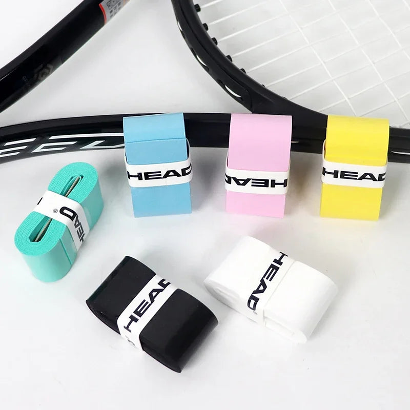 12pcs HEAD Overgrips Sweatband Tennis Racket Hand Rubber Anti-slip Rubber Racket Handle Strap Sweat Absorbent Wear Resistant