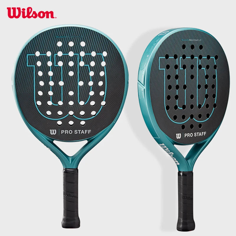 Wilson Professional Tennis Rackets Carbon Fibre Surface Diamond Shape with Eva Memory Flex Foam Core Padel Tennis Racquets