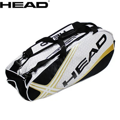 HEAD Tennis Rackets Bag Large Capacity 3-6 Pieces Tennis Backpack Badminton Gymbag Squash Racquet Bag With Separated Shoes Bag