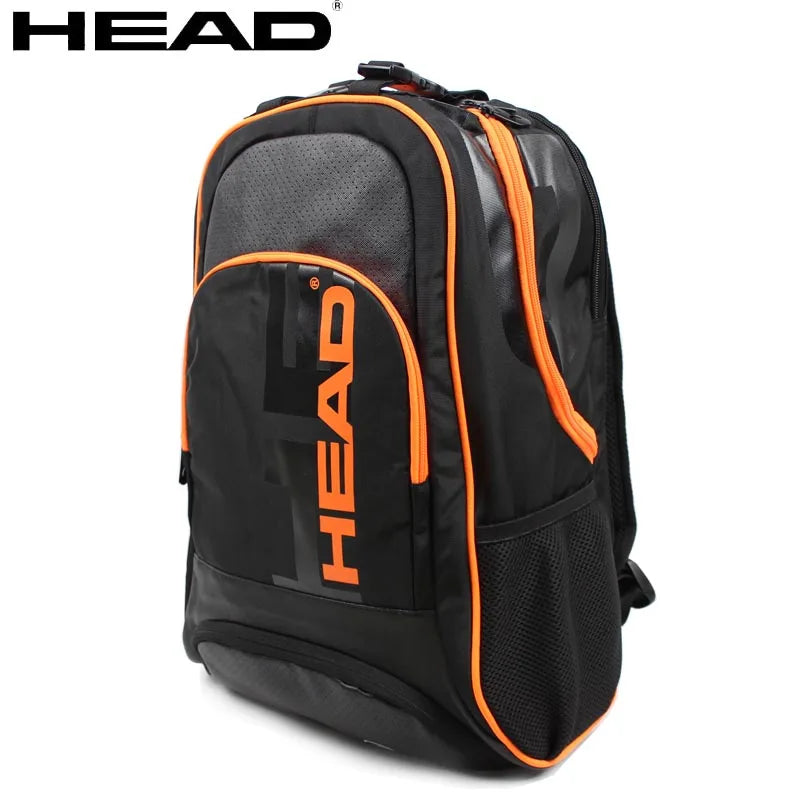 Genuine Head Tennis Backpack Team Multi-funtional Sports Badminton Racket Bag For 1-2 Pcs Padel With Shoes Bag