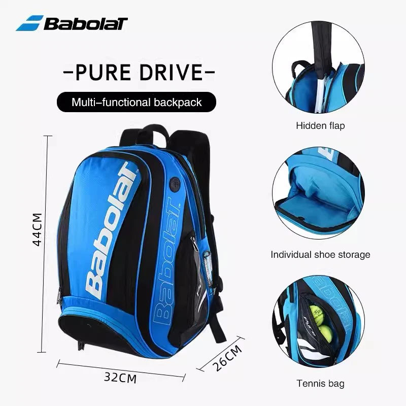 BABOLAT PURE DRIVE AERO 2 Tennis Rackets Bag Tennis Bag Backpack Badminton Padel Racket Squash Racquet Backpack Tenis Raqueta