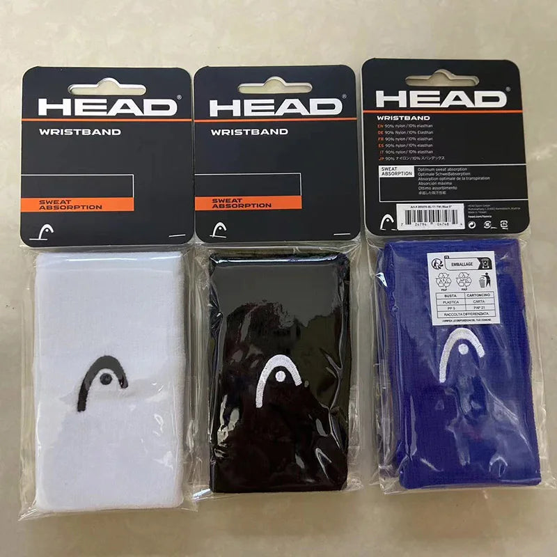 Original HEAD Tennis Wristband Badminton Sport Wristband Cotton Comfortable Sweat Wiping Non Slip Wristband