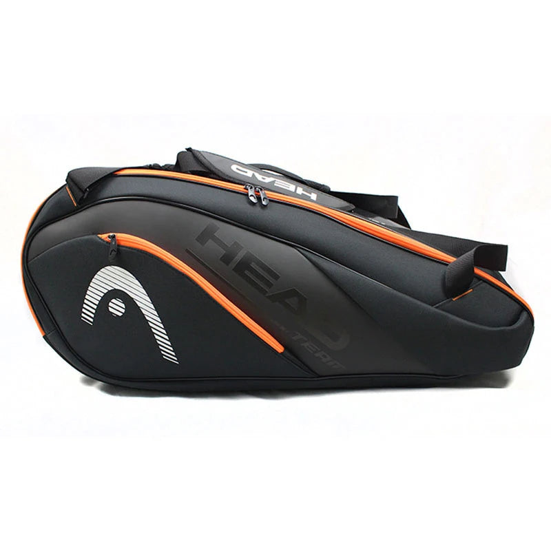 HEAD 6 Pieces Tennis Rackets Bag Hard Shell Sports Bag Large Capacity 9 Badminton Racquets Backpack Men Women Tenis Squash Padel