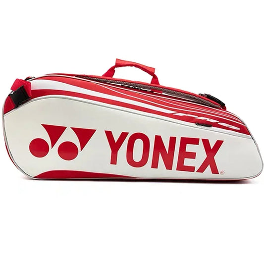 YONEX Genuine Waterproof Yonex Tennis Racket Bag High Quality PU Leather Sports Bag For Women Men Holds Up To 6 Rackets