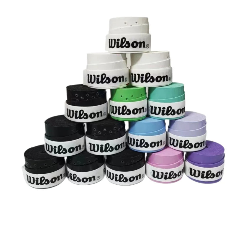 60Pcs Wilson Tennis Racket Grips Overgrip Sweat Band Badminton Tennis Racket Non-Slip Hand Glue PU Sweatband Absorption