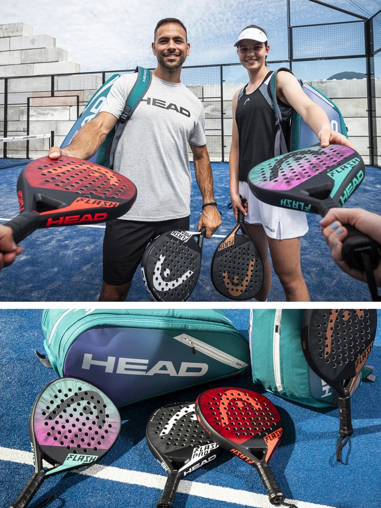 HEAD Padel Tennis Racket Carbon Racquet FLASH Series For Adult Base Players