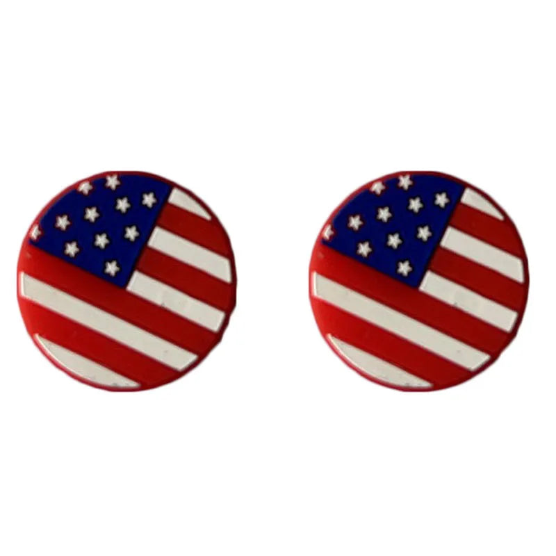 2Pcs Country Flag Shape Tennis Vibration Dampeners Silicone Tennis Dampeners Racket Anti Vibration Damper Tennis Accessories