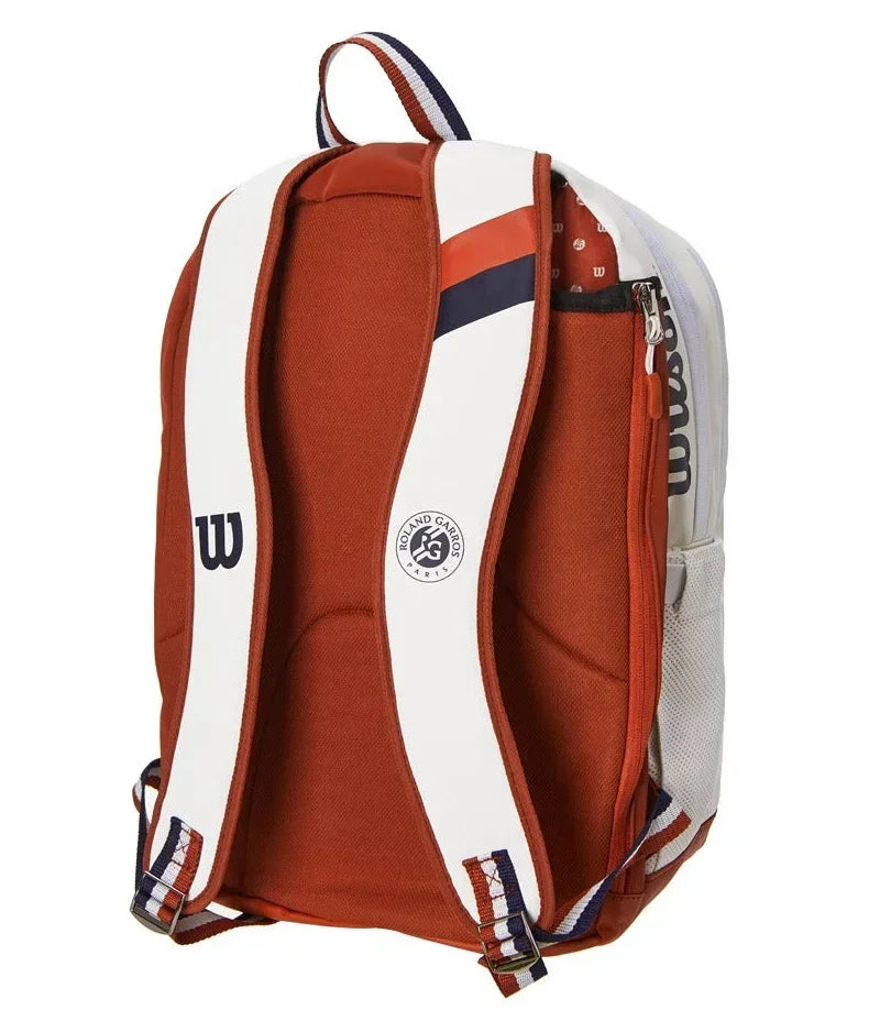 Wilson Roland Garros - Clay Tennis Bag, 2-racket Max Backpack with compartments, commemorative trip to the French Open