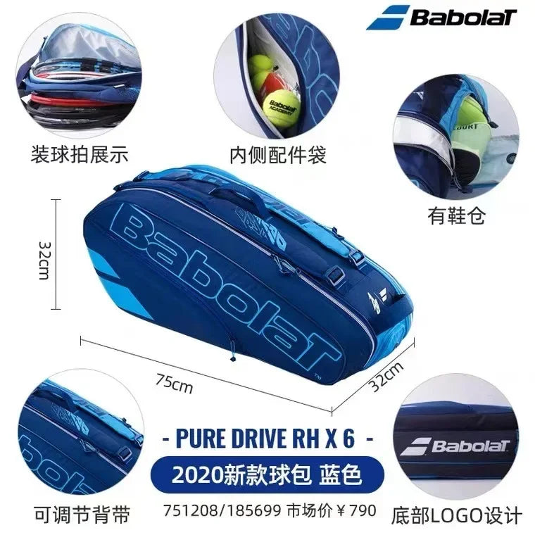 Professional BABOLAT Nadal Court Tennis Backpack Pure Aero Rafa 6R 9R 12R Men Women Tennis Racket Bag New Babolat Tennis Handbag