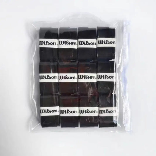 12PCS Wilson Tennis Racket Overgrip Sweat Band Absorption Grip PU Badminton Racket Handle Grip Tennis Griptape Padel Racket Grip