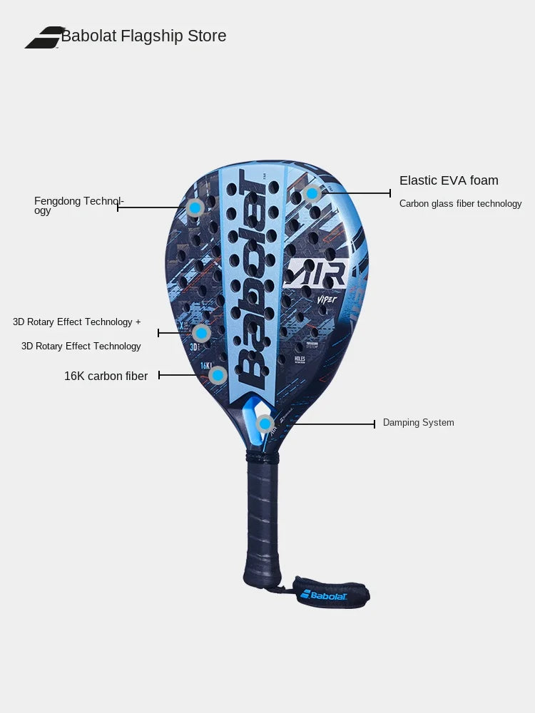 Babolat Full Carbon Professional Advanced Series Babaoli Plate Tennis Racket PADEL AIR