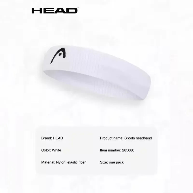 HEAD Tennis Hairbands Men and Women Sports Headbands Fitness Sweatband Badminton Yoga Basketball Running Fashion Sweat Headband