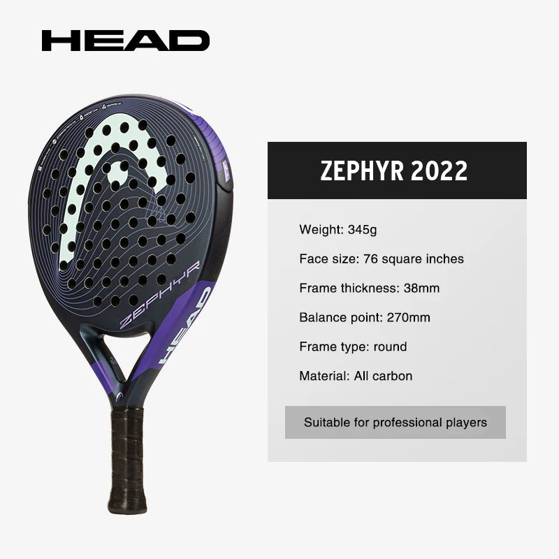 2024 New HEAD Beach Tennis Racket Full Carbon Fiber Rough Surface Outdoor Sports Racket For Men Women Adult Senior Player