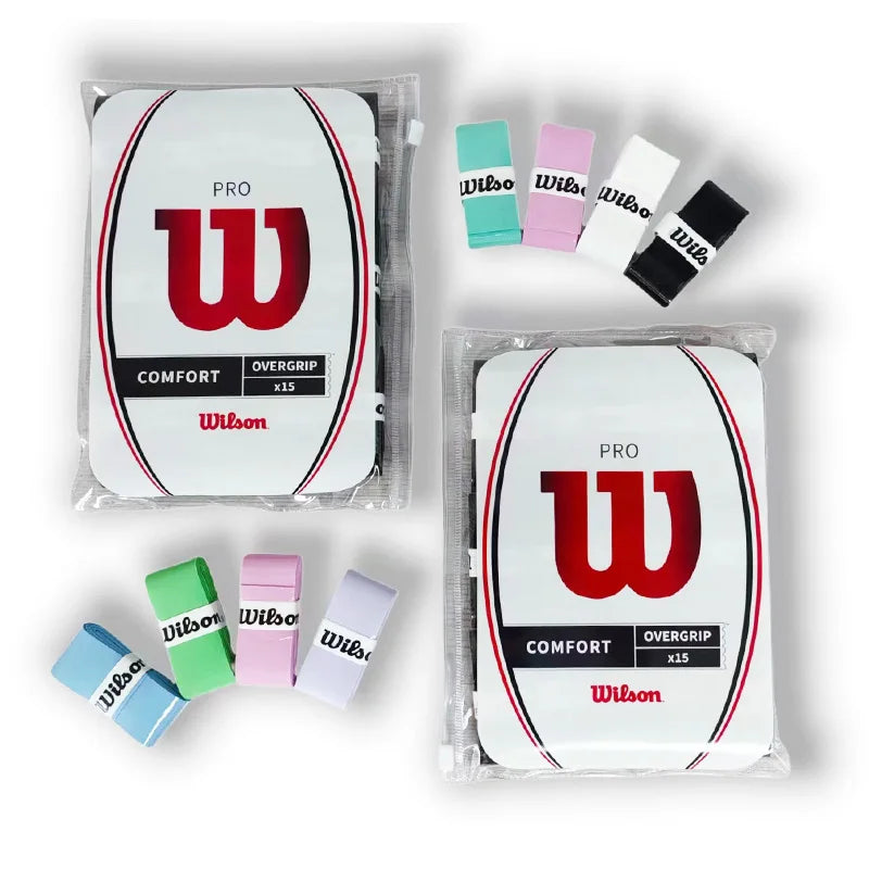 15 Pcs Original Wilson Tennis Racket Overgrip Non Slip padel Grips Tennis Racquet Sweat Absorption Tape Grip Tennis Accessories