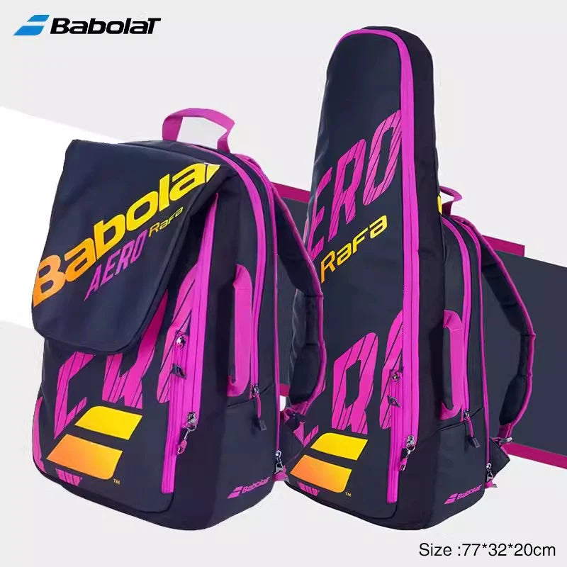 Original Babolat Tennis Backpack Wimbledon PURE WIM Tennis Bag 3 Tennis Rackets Bag Separated Shoes Compartment Beach Tennis Bag