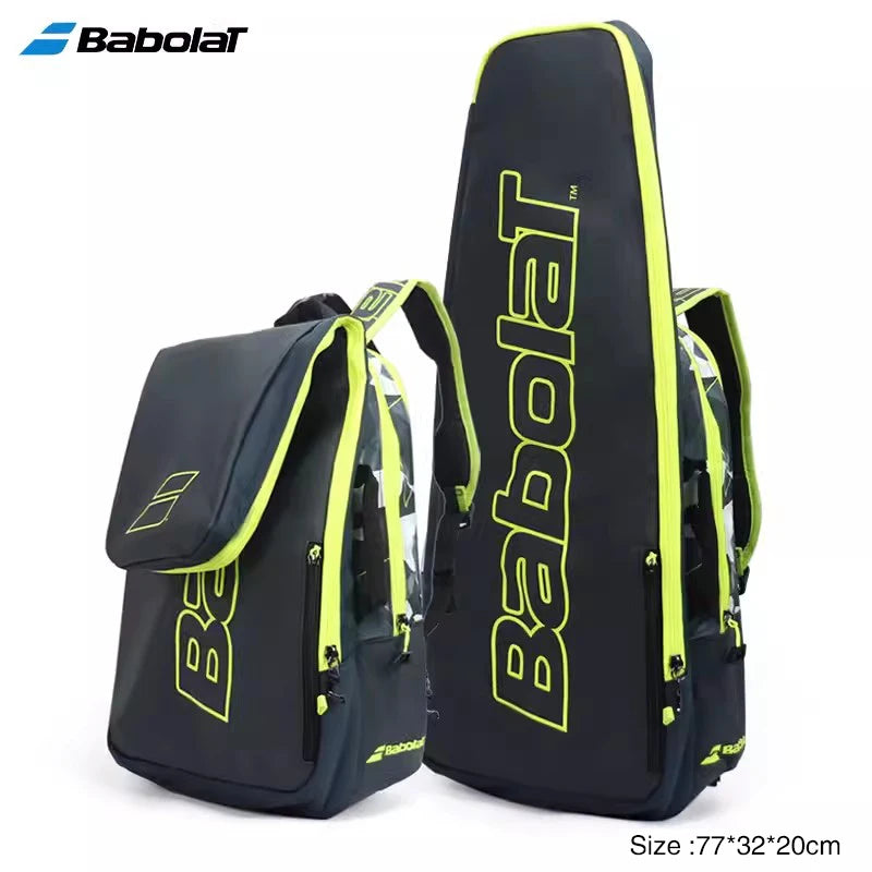 Original Babolat Tennis Backpack Wimbledon PURE WIM Tennis Bag 3 Tennis Rackets Bag Separated Shoes Compartment Beach Tennis Bag