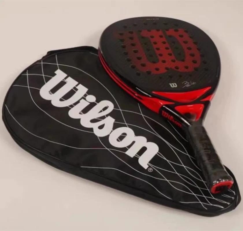 Wilson Professional Tennis Rackets Carbon Fibre Surface Diamond Shape with Eva Memory Flex Foam Core Padel Tennis Racquets