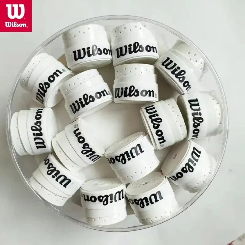 60Pcs Wilson Tennis Racket Grips Overgrip Sweat Band Badminton Tennis Racket Non-Slip Hand Glue PU Sweatband Absorption