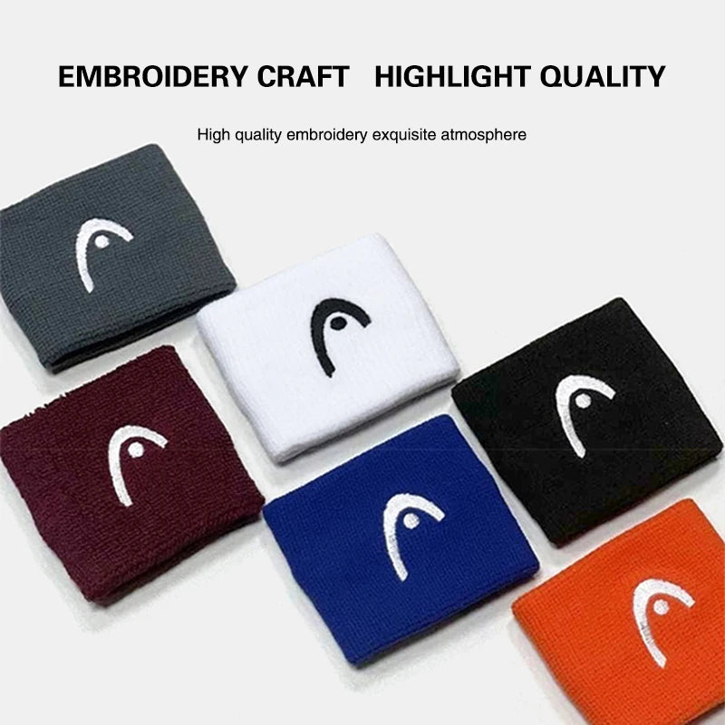 Original HEAD Tennis Wristband HEAD Wristband Badminton Basketball Running Fitness Sweat Absorbent Cotton Sports Wristband