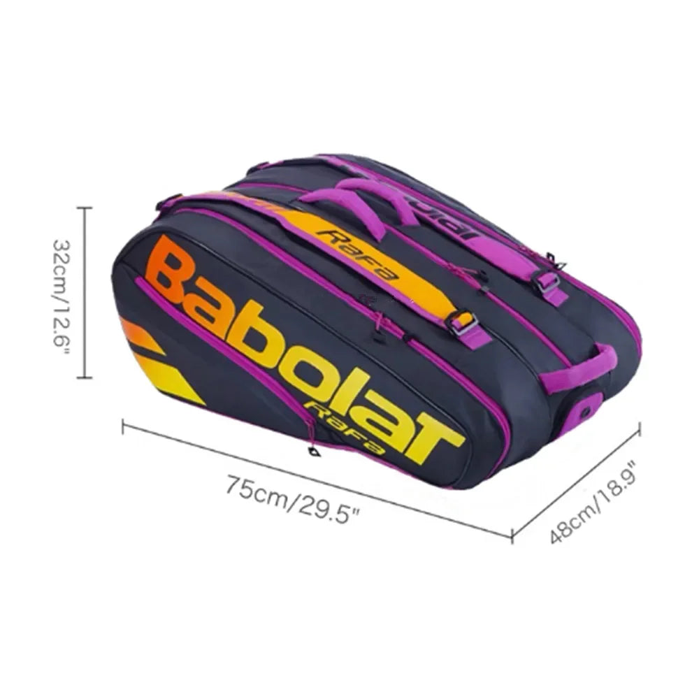 Professional BABOLAT Nadal Court Tennis Backpack Pure Aero Rafa 6R 9R 12R Men Women Tennis Racket Bag New Babolat Tennis Handbag