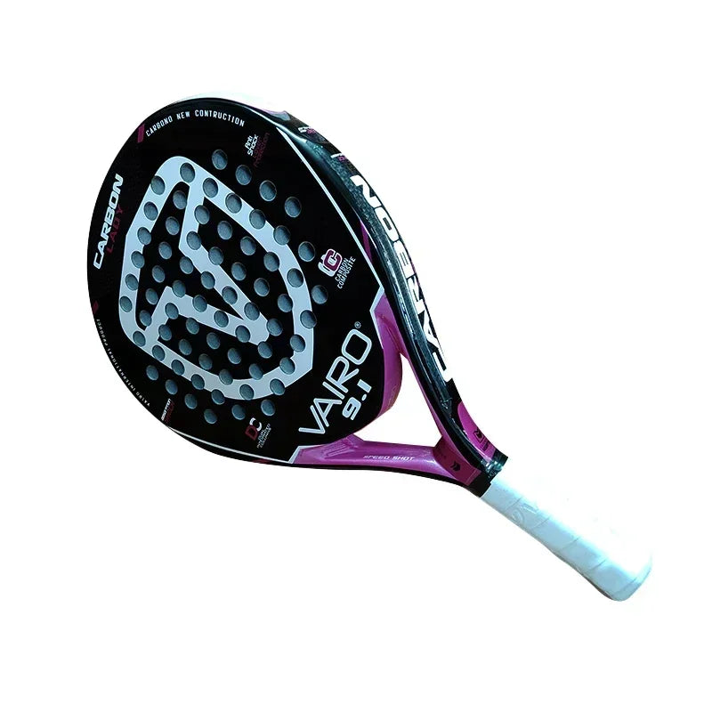 Professional Padel Tennis Racket, Soft Face, Carbon Fiber, Lightweight, Fashionable EVA Sports Equipment, High Quality, 2024