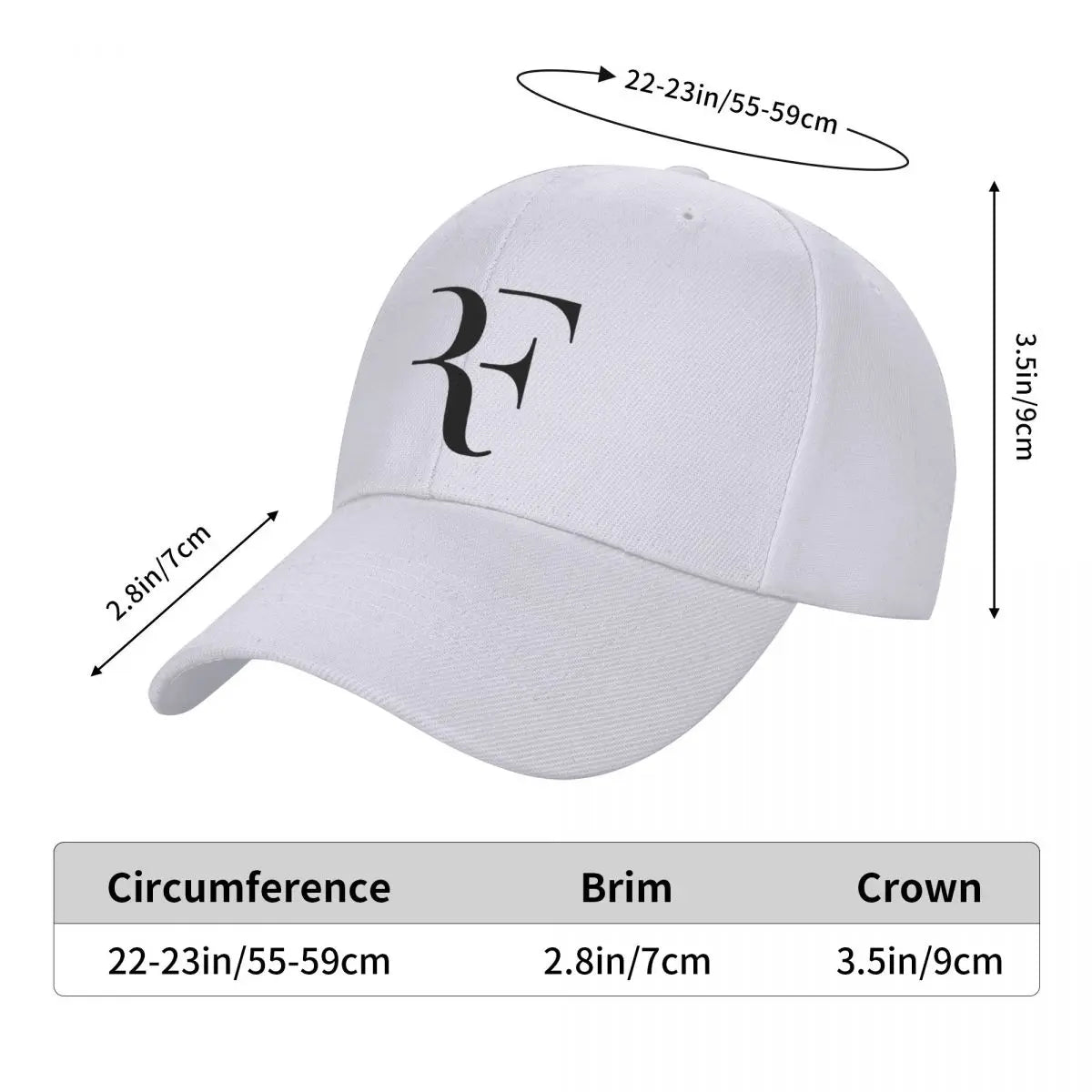 Men Women RF Roger Federer Patch Tennis Hats curved Baseball Caps Polyester Hat Trucker Hat Adjustable Sun Caps Summer