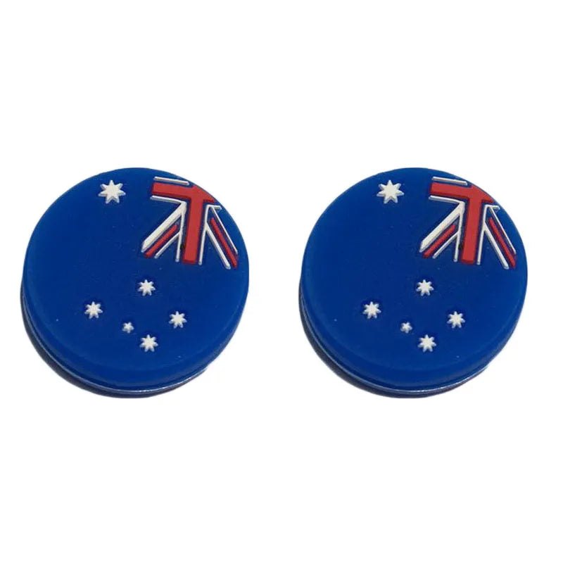 2Pcs Country Flag Shape Tennis Vibration Dampeners Silicone Tennis Dampeners Racket Anti Vibration Damper Tennis Accessories