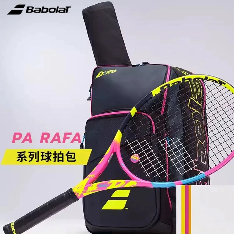 2024 Babolat Pure Aero Rafa Tennis Backpack Large Capacity Sports Bag Holds Up To 2 Tennis Racquets For Women Men