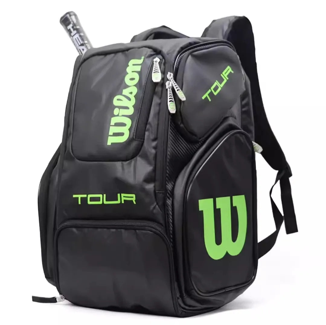 Wilson Tennis Paddle Backpack Squash Badminton Racket Bag Padel Racquetball Carrying Handbag Man Large Capacity Sports Bags