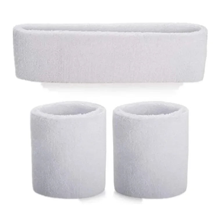 3PCs/set Mens Sports Headband Sweatband Stretch Elastic Outdoor Sport Sweat Headband Wristband Women Gym Running Tennis Headwrap