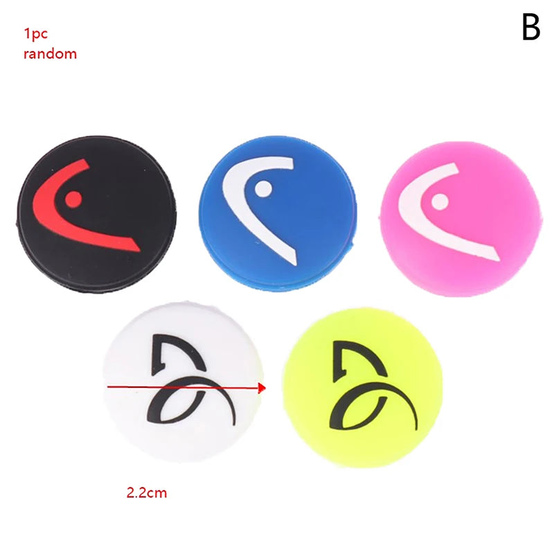 Tennis Racket Vibration Dampeners Silicone Anti-Vibration Tennis Shockproof Absorber Smile Face Shock Pad Accessories Random