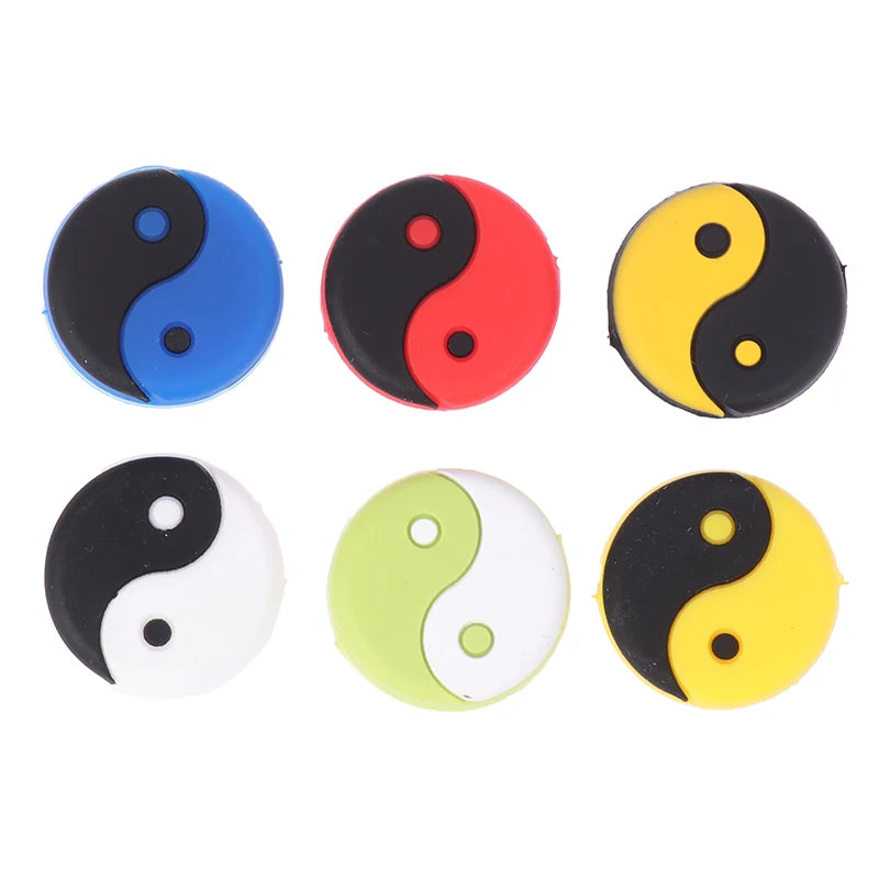 Tennis Racket Vibration Dampeners Silicone Anti-Vibration Tennis Shockproof Absorber Smile Face Shock Pad Accessories Random