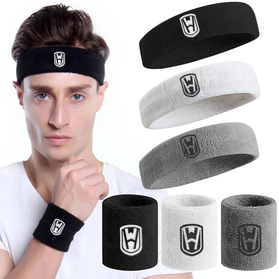 WorthWhile Cotton Athletic Headband Elastic Sweatbands Women Men Basketball Sports Gym Fitness Sweat Band Volleyball Tennis