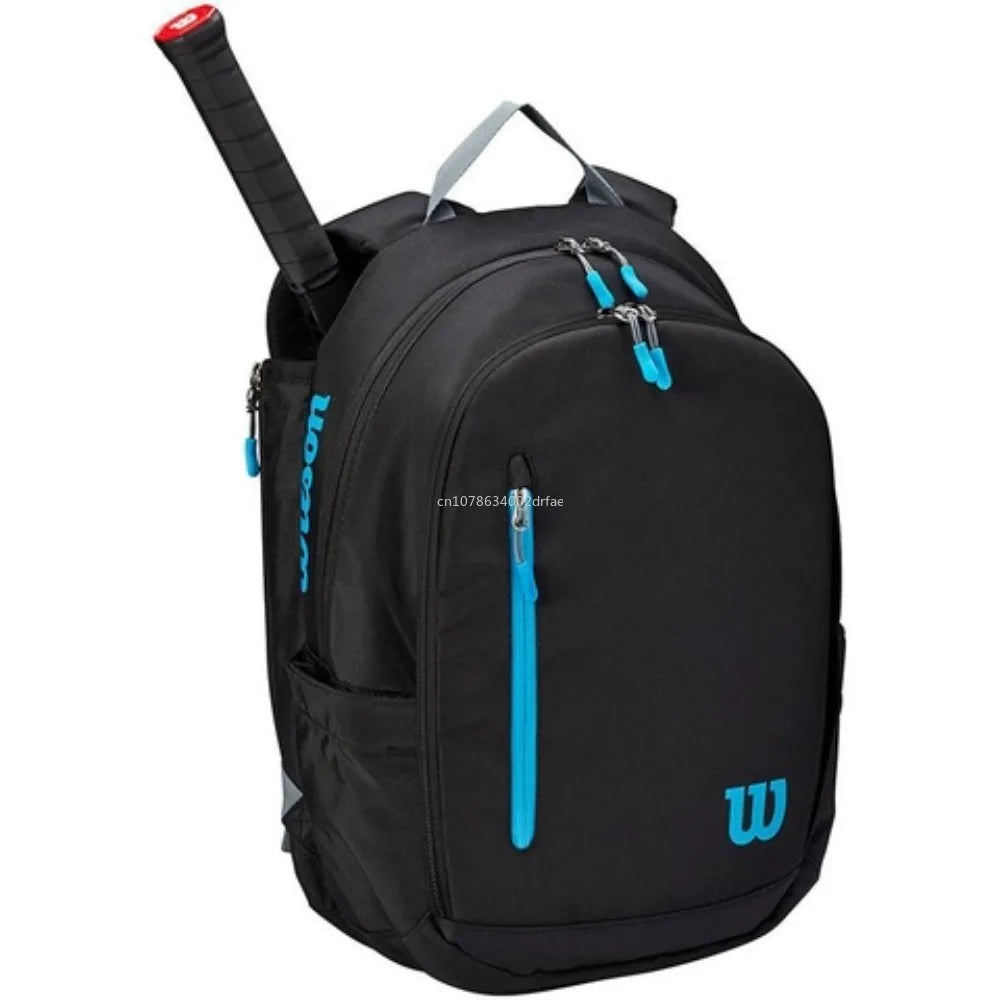 Wilson Ultra Tennis Backpack Multi functional Large Capacity Black/Blue Double Shoulder Tennis Bag WR8009301001