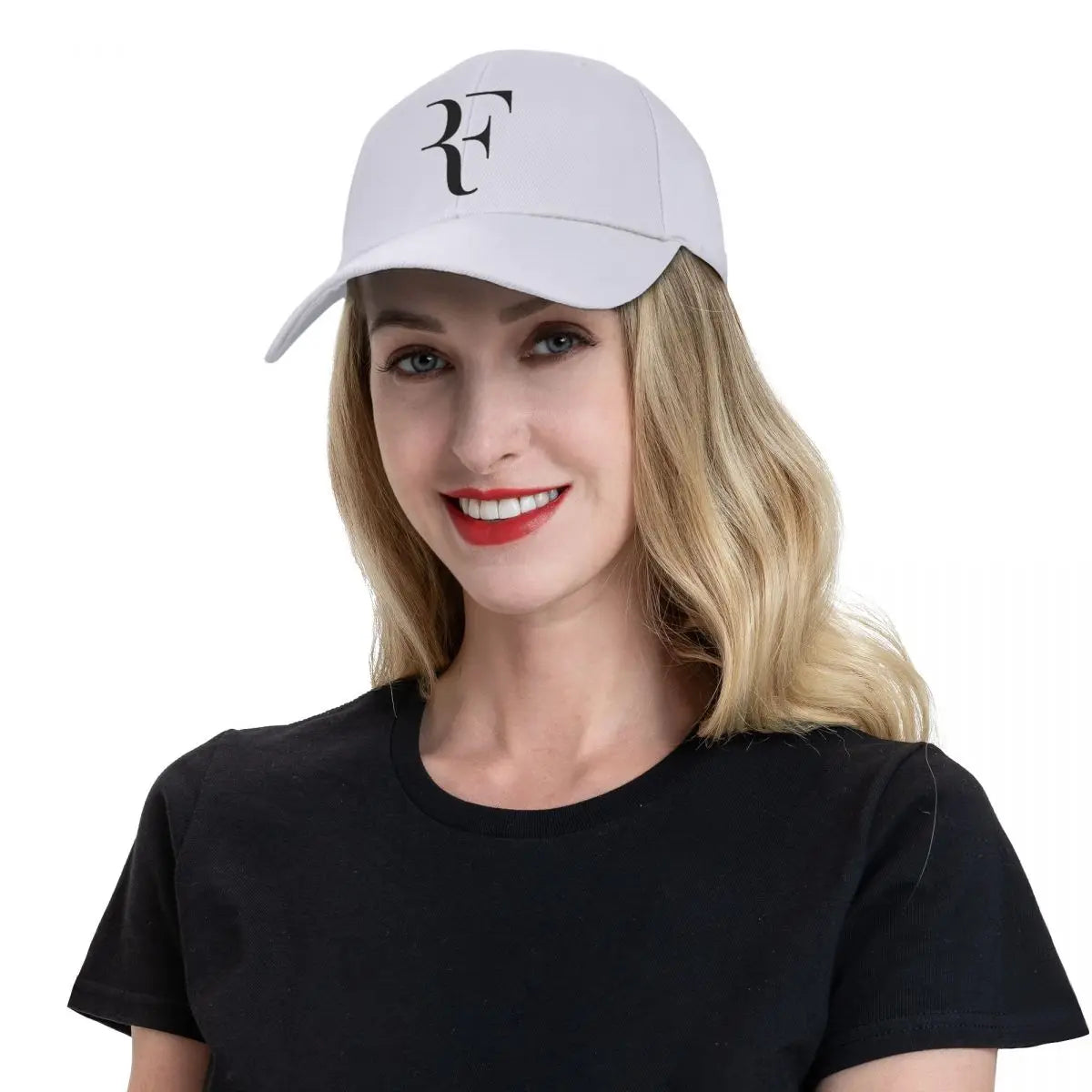 Men Women RF Roger Federer Patch Tennis Hats curved Baseball Caps Polyester Hat Trucker Hat Adjustable Sun Caps Summer