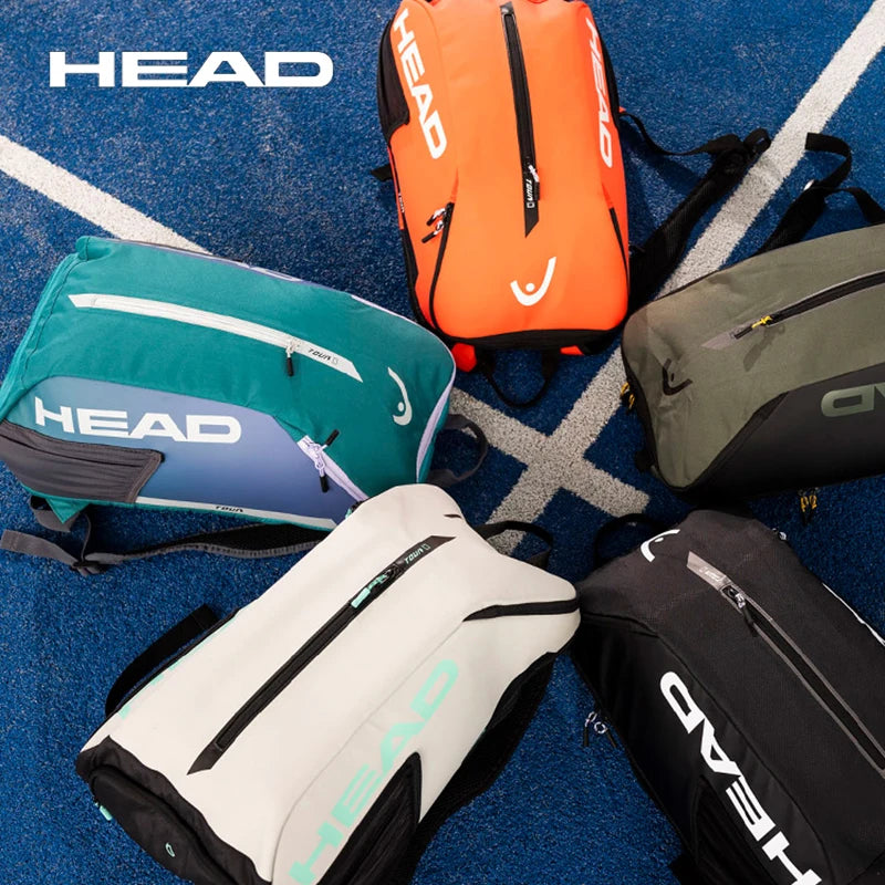 HEAD TOUR Series 2024 Original Tennis Backpack 1-2Pack Head Tennis Racket Bag Padel Beach Tennis Shoulder Bag Racquet Tennis Bag