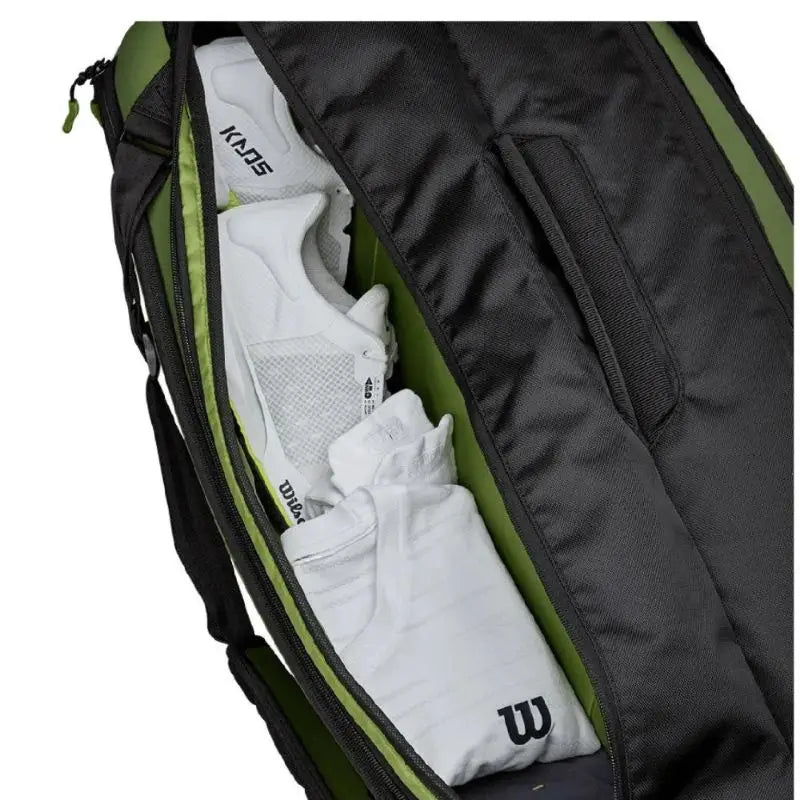 Wilson Blade Super Tour V8 Large capacity 9-Pack Tennis Bag Professional Green Tennis Racquet Backpack With Shoes Compartment