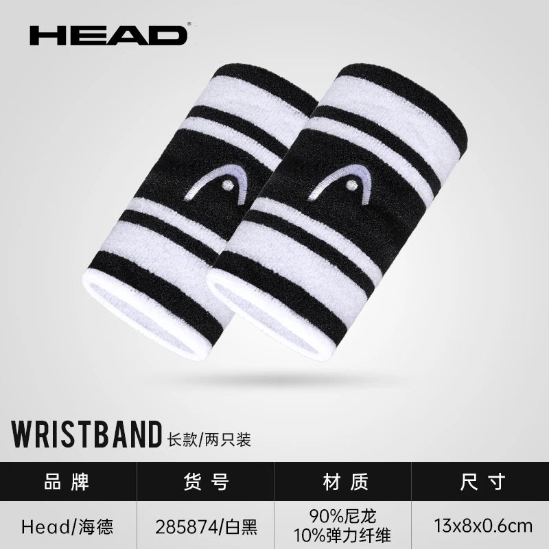 HEAD Wrist Protection Tennis Basketball Volleyball Badminton Running Fitness Sweat Absorbent Cotton Sport Towel Sweat Wrist Band