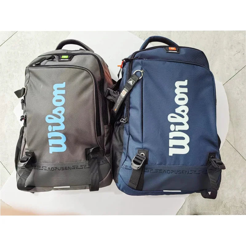 Genuine WILSON Tennis Bag Tour Team Tennis Racket Backpack Male Multifunctional Sports Bag Female Tenis Padel Racket Bag Badmint