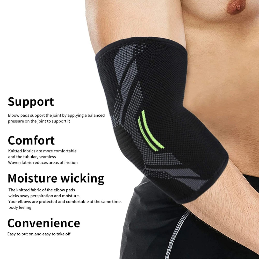 Elbow Support Elastic Gym Sport Elbow Protective Pad Absorb Sweat Sport Basketball Volleyball Tennis Arm Sleeve Elbow Brace